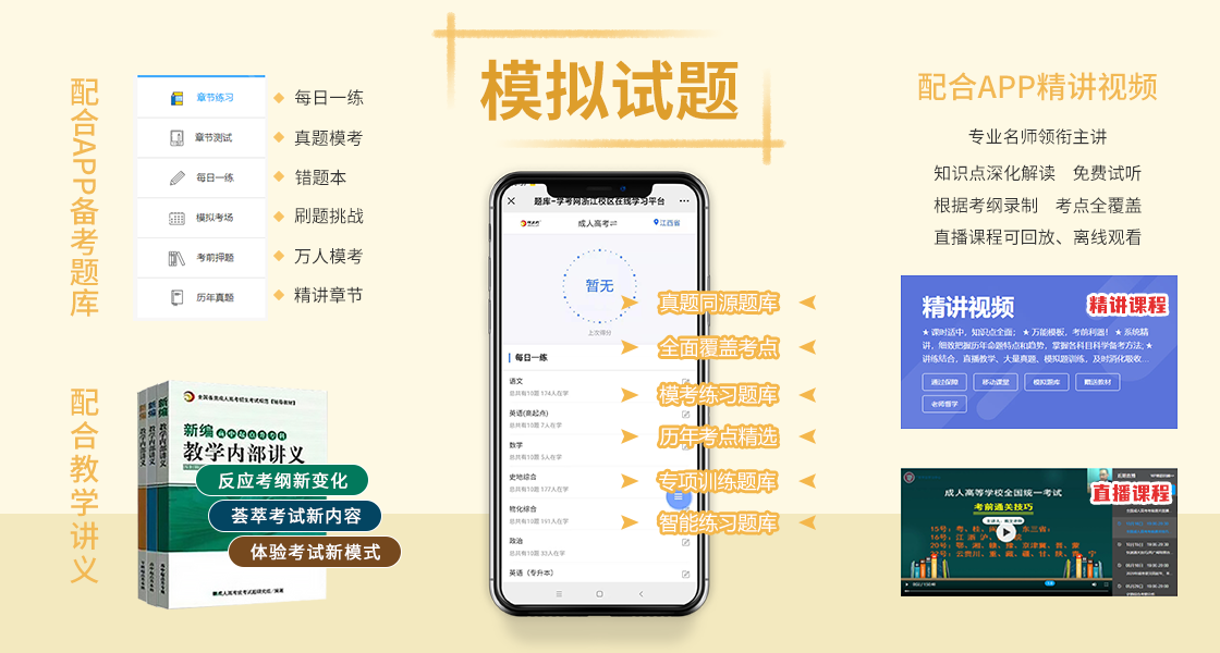 廣東成人高考考前復習資料！