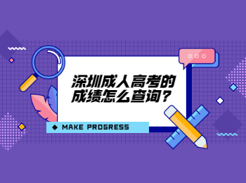 深圳成人高考的成績?cè)趺床樵?